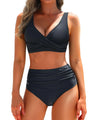 Bikiniset met Figuurvormend Topje en Hoge Taille Shorts – Flatterend & Zomers – Maëlise