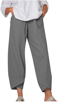 Luchtige Broek met Wijde Pijpen en Elastische Taille – Ontspannen & Elegant – Mahélie