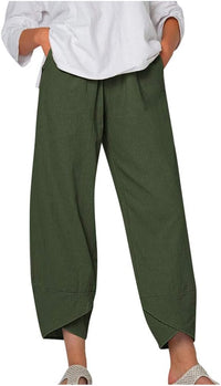 Luchtige Broek met Wijde Pijpen en Elastische Taille – Ontspannen & Elegant – Mahélie
