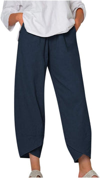 Luchtige Broek met Wijde Pijpen en Elastische Taille – Ontspannen & Elegant – Mahélie