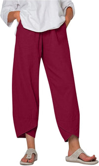 Luchtige Broek met Wijde Pijpen en Elastische Taille – Ontspannen & Elegant – Mahélie