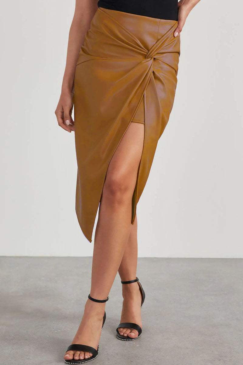 Hoge Taille Rok met Elegante Split – Vrouwelijk & Veelzijdig – Manon