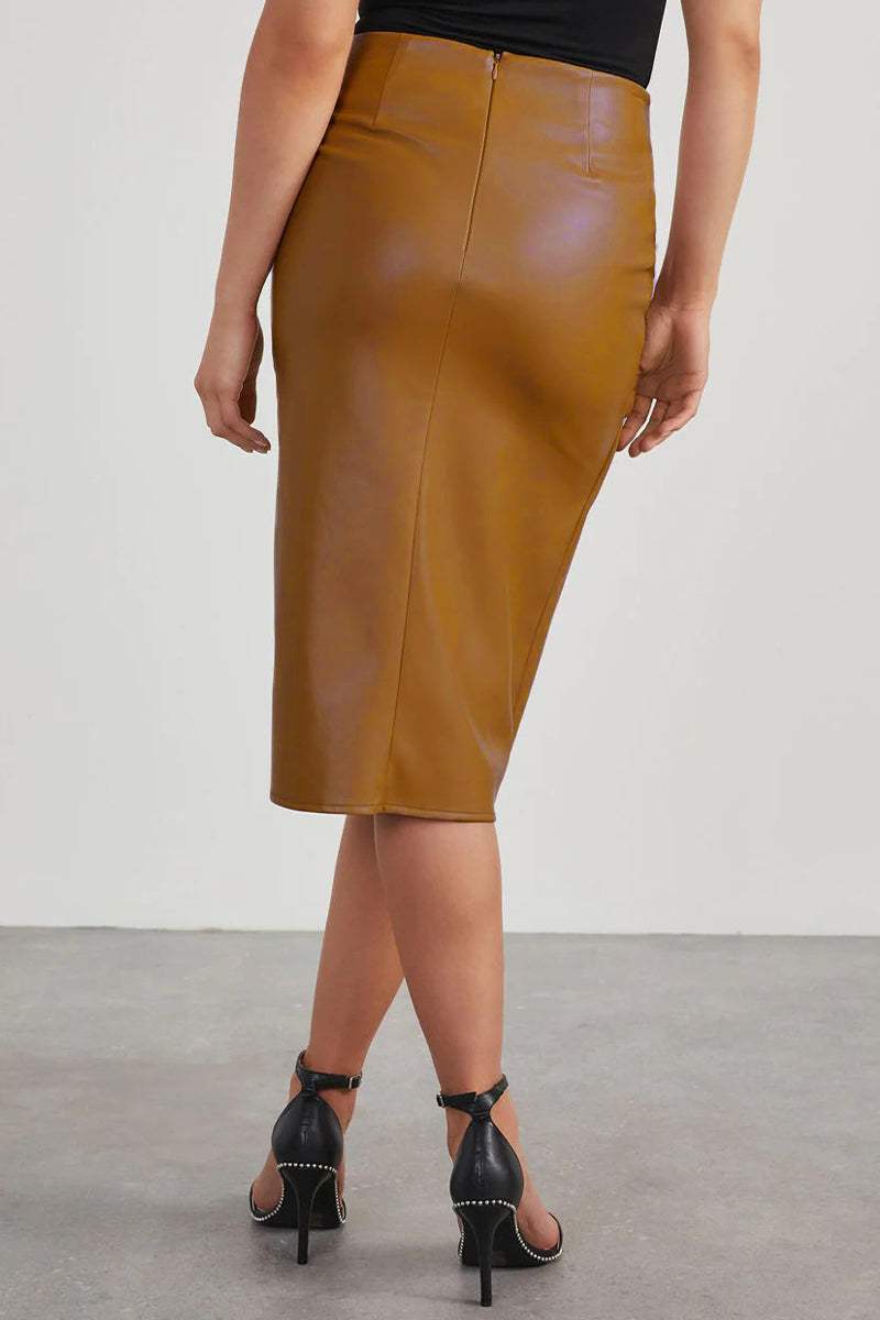 Hoge Taille Rok met Elegante Split – Vrouwelijk & Veelzijdig – Manon