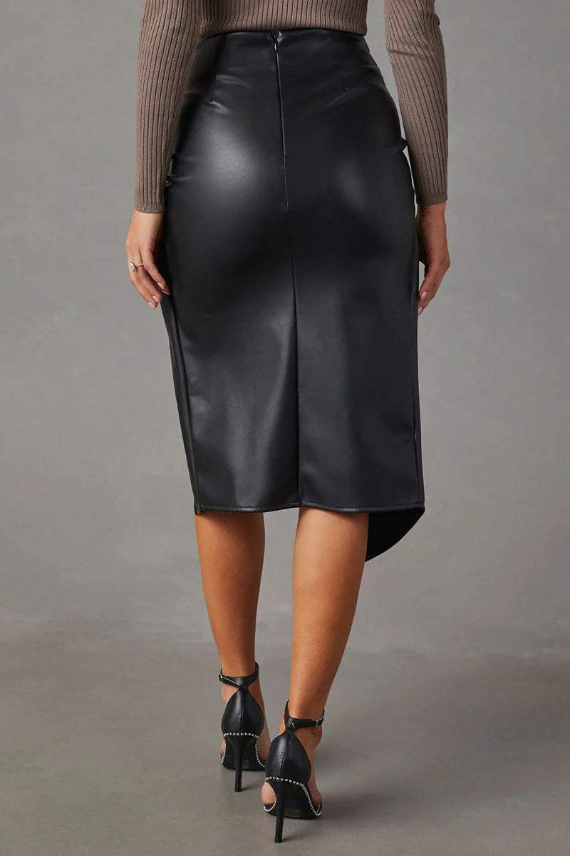 Hoge Taille Rok met Elegante Split – Vrouwelijk & Veelzijdig – Manon