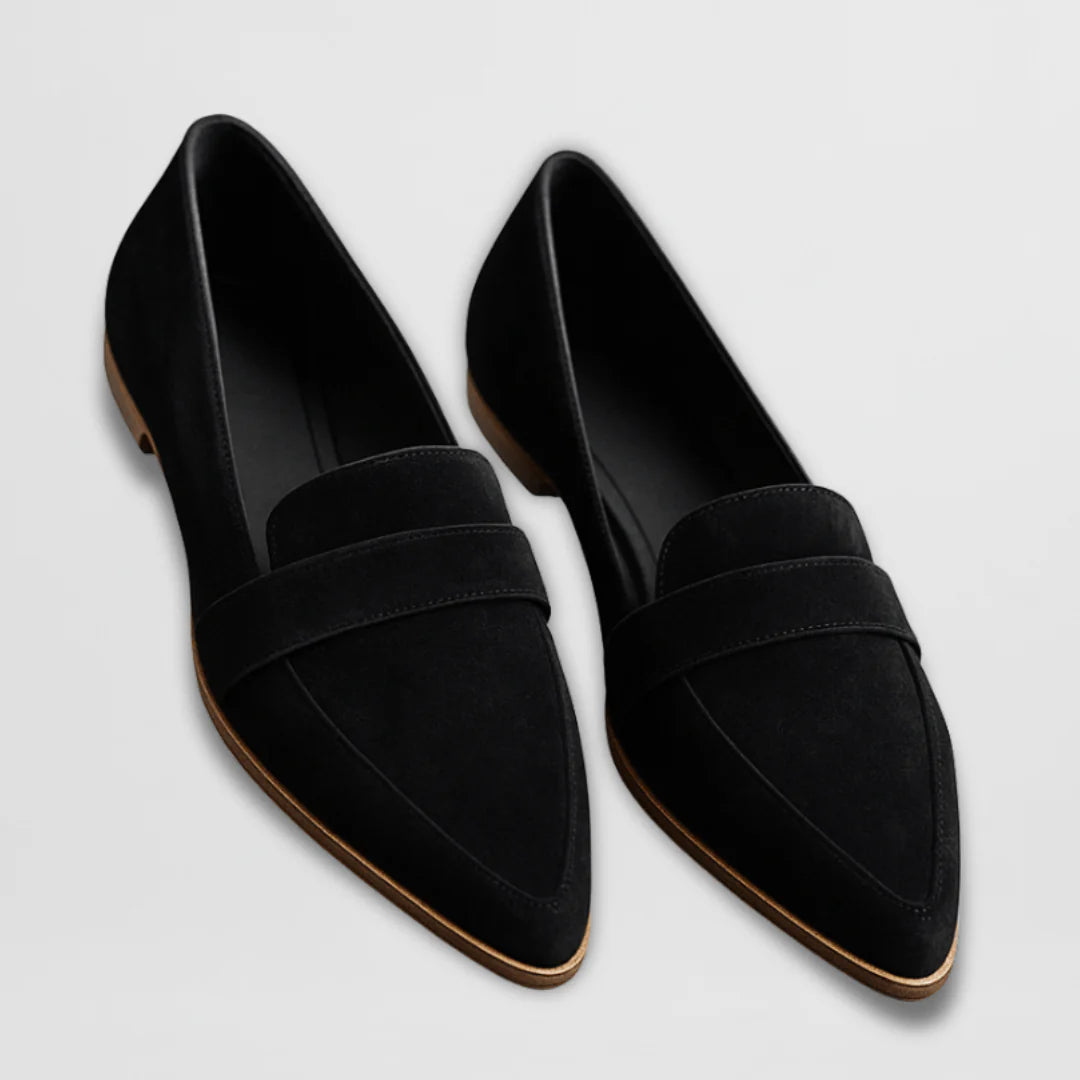 Loafers met Suède Look, Puntige Neus en Comfortabel Instapmodel – Tijdloos & Verfijnd – Marlaine