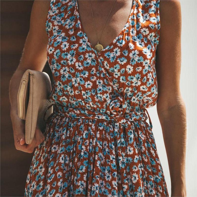 Lange Boho Jurk met Vrouwelijke Snit – Chic & Tijdloos – Mathilde