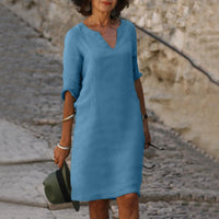 Elegante Zomerjurk met V-Hals – Luchtig & Tijdloos – Mélorine