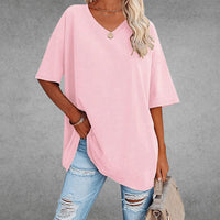 Oversized Shirt met V-hals en Soepele Drapering – Comfortabel & Vrouwelijk – Mirabelle