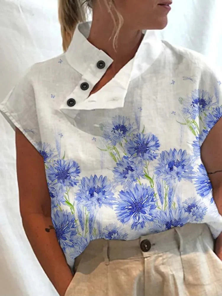 Dames Blouse met Print – Comfortabel & Stijlvol – Mirevianne