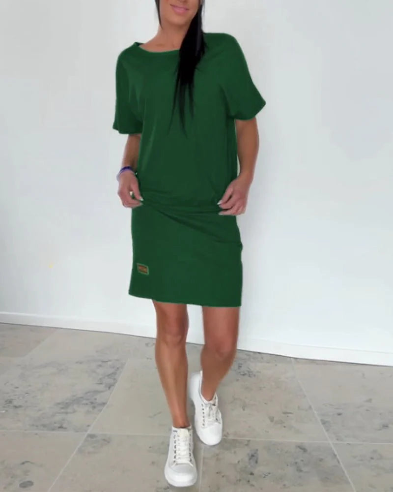 Comfortabele Stretchjurk met Flatterend Silhouet – Elegant & Veelzijdig – Maëlwenn