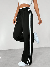 Sportieve Joggingbroek met Wijde Pijpen en Elastische Taille – Comfortabel & Modern – Naïla