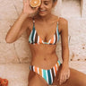 Tweedelige Gestreepte Bikini met Triangel Top – Zomers & Luchtig – Naïs