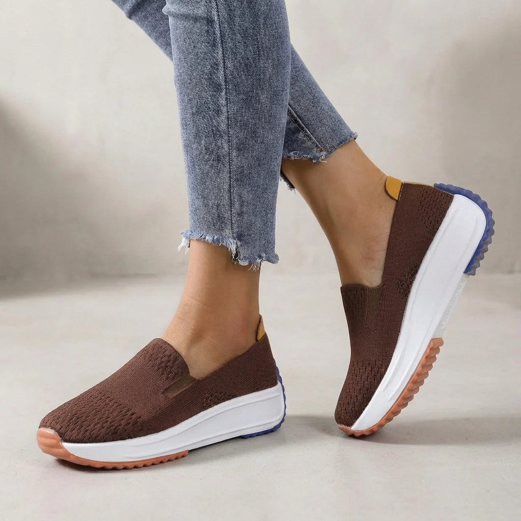 Instap-sneakers met Gebreide Bovenkant en Platformzool – Comfortabel & Modern – Naëlie