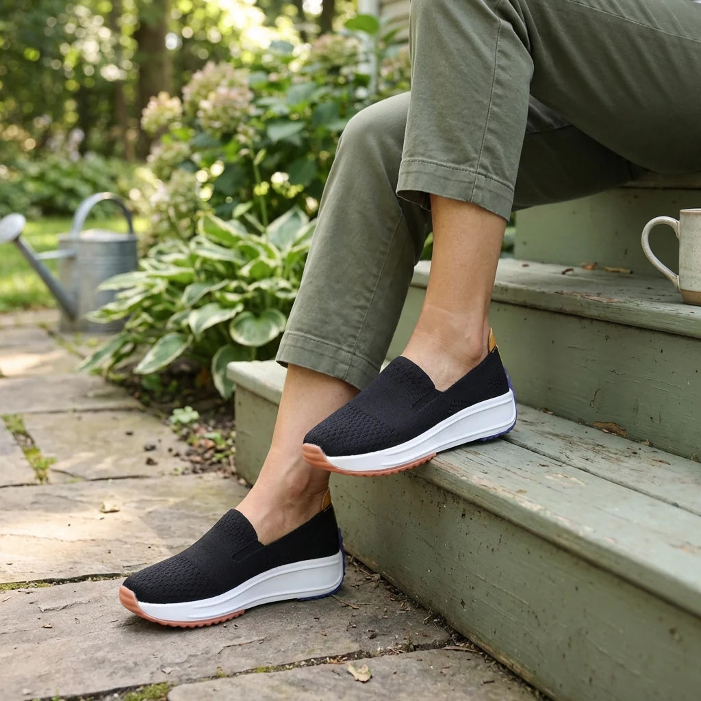 Instap-sneakers met Gebreide Bovenkant en Platformzool – Comfortabel & Modern – Naëlie