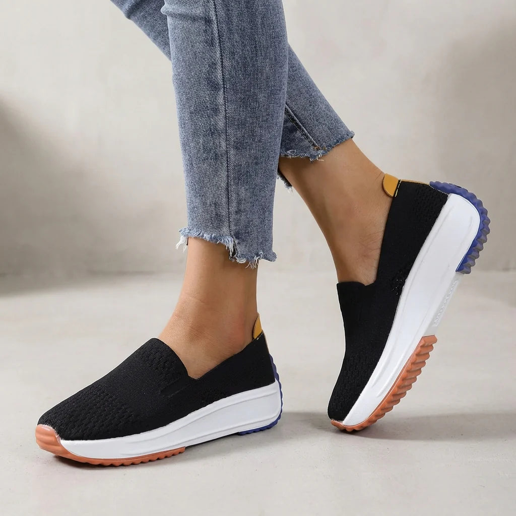 Instap-sneakers met Gebreide Bovenkant en Platformzool – Comfortabel & Modern – Naëlie