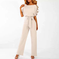 Wide-Leg Jumpsuit met Minimalistisch Design – Elegant & Veelzijdig – Sévanille
