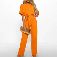 Wide-Leg Jumpsuit met Minimalistisch Design – Elegant & Veelzijdig – Sévanille