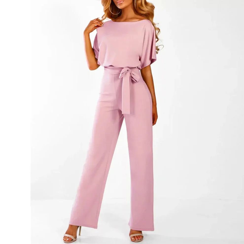 Wide-Leg Jumpsuit met Minimalistisch Design – Elegant & Veelzijdig – Sévanille