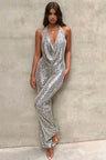 Glamoureuze Jumpsuit met All-Over Lovertjes – Sprankelend & Feestelijk – Ninon