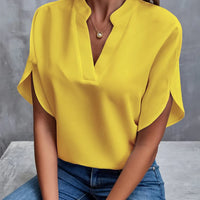 Dames Blouse met Korte Mouwen – Tijdloos & Luchtig – Norélya