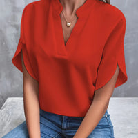 Dames Blouse met Korte Mouwen – Tijdloos & Luchtig – Norélya