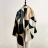 Omkeerbare Dames Ponchosjaal met Grafisch Patroon en Losse Val
