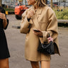 Oversized Dames Blazer met Diagonale Overslag en Reverskraag
