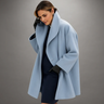 Oversized Dames Jas Met Brede Omslagkraag En Wollook