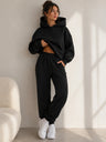 Oversized Tweedelig Dames Joggingpak met Capuchon en Zijzakken