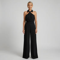 Jumpsuit met Halternek en Wijde Palazzo-broek – Elegant & Feestelijk – Pénélope