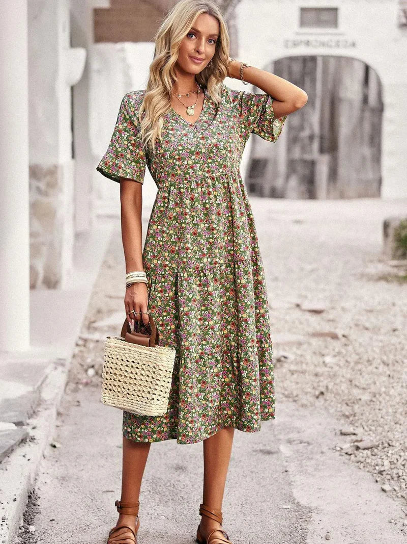 Vrouwelijke Zomerjurk met Korte Mouwen – Veelzijdig & Comfortabel – Romée