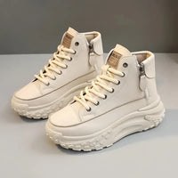 Hoge Platform Sneakers met High-Top Design – Stoer & Comfortabel – Roos