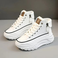 Hoge Platform Sneakers met High-Top Design – Stoer & Comfortabel – Roos