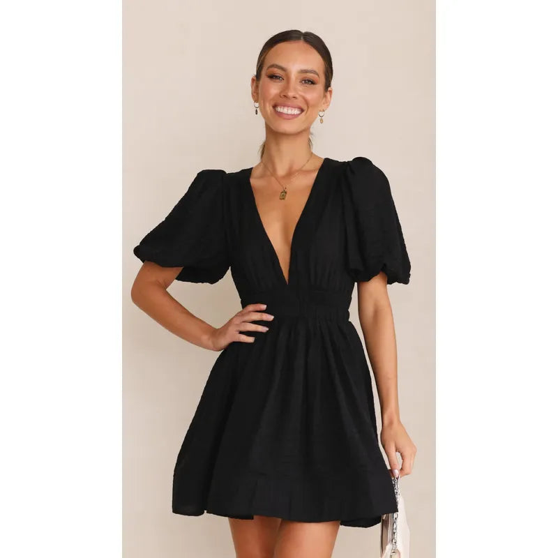 Trendy Mini Jurk met Luchtige Pasvorm – Comfortabel & Chic – Roxane