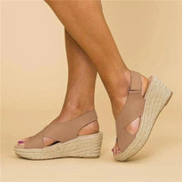 Sleehak Sandalen met Gekruist Bandjesontwerp – Comfortabel & Trendy – Saskia