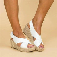 Sleehak Sandalen met Gekruist Bandjesontwerp – Comfortabel & Trendy – Saskia