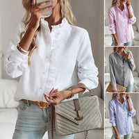 Dames Blouse met Knopen – Tijdloos & Stijlvol – Seralune