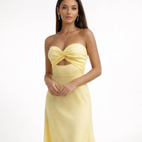 Off Shoulder Gele Maxi Jurk – Elegant & Luchtig – Séralya