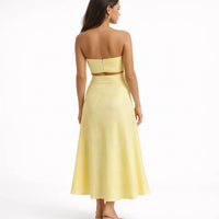 Off Shoulder Gele Maxi Jurk – Elegant & Luchtig – Séralya