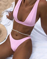 Push-Up Bikini met V-hals en Sneldrogende Stof – Vormgevend & Comfortabel – Sévanie