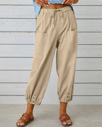 Broek met Hoge Taille, Rechte Pijpen en Knoopdetails – Verzorgd & Veelzijdig – Sévrine