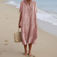 Katoenlook Zomerjurk – Comfortabel & Tijdloos – Solénya