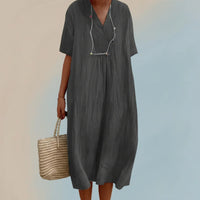 Katoenlook Zomerjurk – Comfortabel & Tijdloos – Solénya
