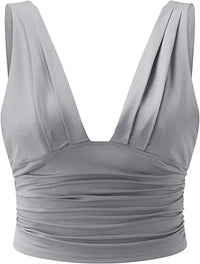 Dames Mouwloze V-Hals Top – Elegant & Tijdloos – Solérisse