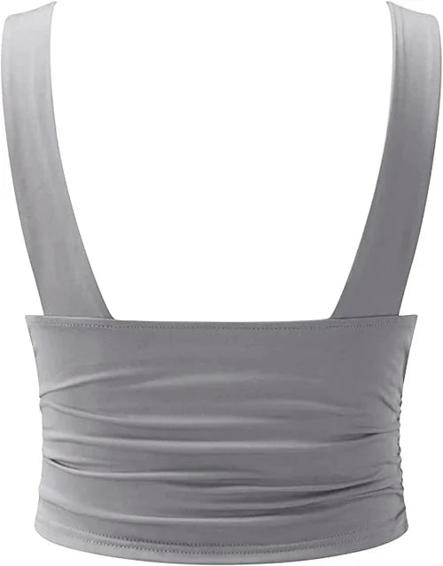 Dames Mouwloze V-Hals Top – Elegant & Tijdloos – Solérisse