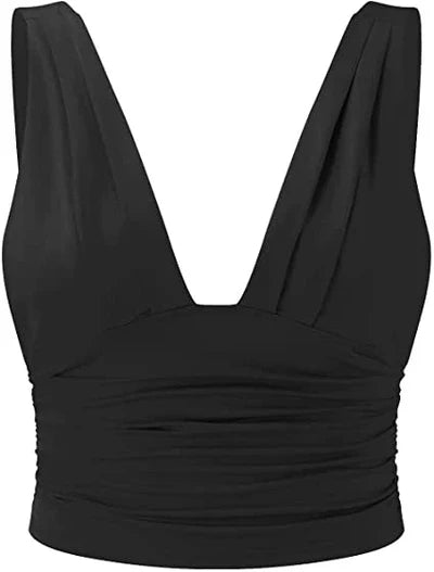 Dames Mouwloze V-Hals Top – Elegant & Tijdloos – Solérisse