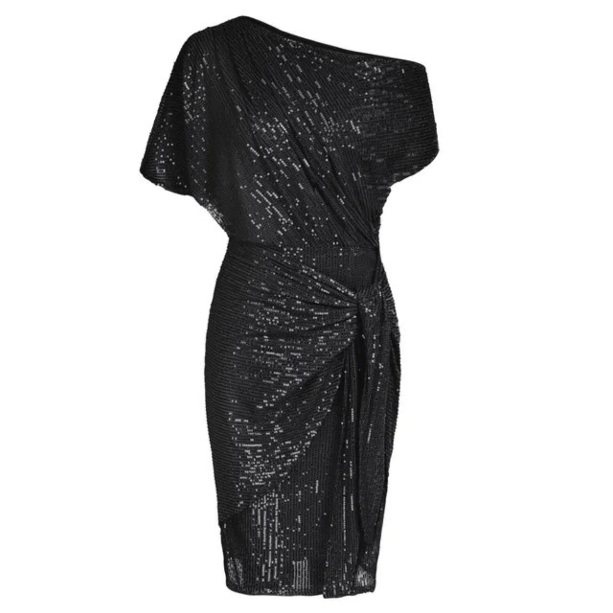 Asymmetrische Pailletten Wikkeljurk – Glamoureus & Elegant – Soléthine
