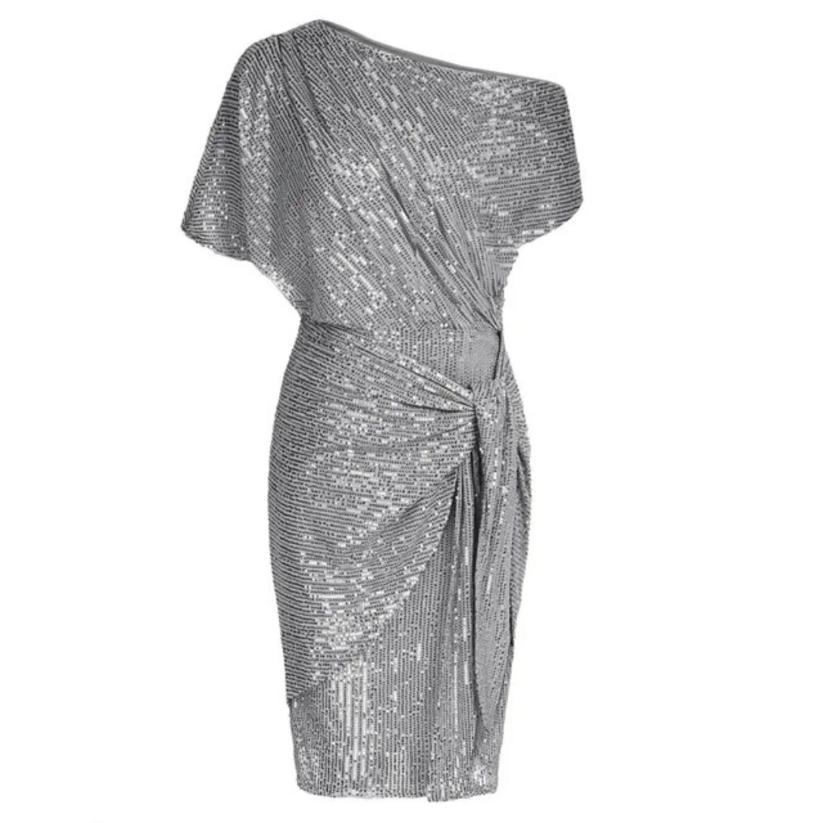 Asymmetrische Pailletten Wikkeljurk – Glamoureus & Elegant – Soléthine