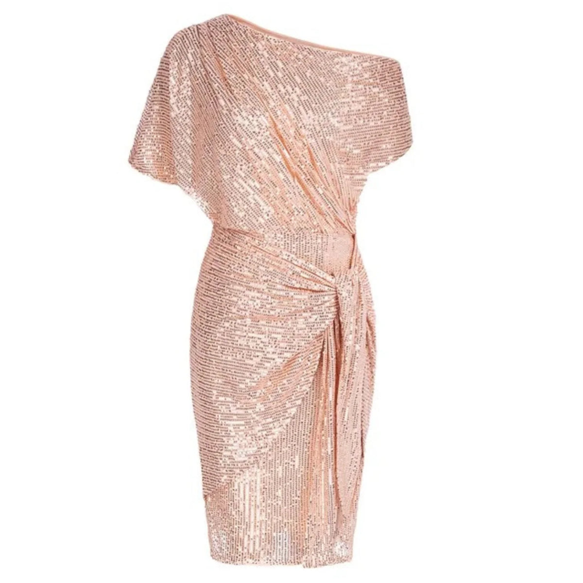 Asymmetrische Pailletten Wikkeljurk – Glamoureus & Elegant – Soléthine