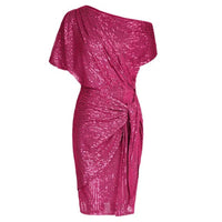Asymmetrische Pailletten Wikkeljurk – Glamoureus & Elegant – Soléthine